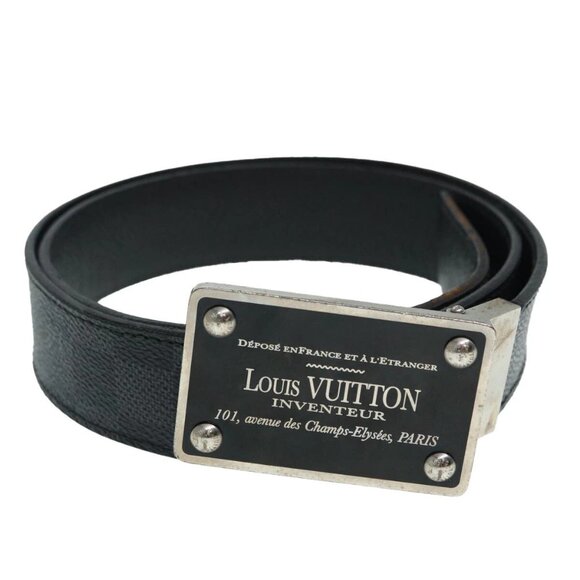 LOUIS VUITTON Damier Graphite Ceinture Amban Tour Belt M9632V LV Auth ki4850 - Picture 3 of 12